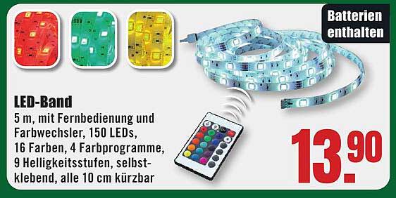 LED-Band 5 m mit Fernbedienung