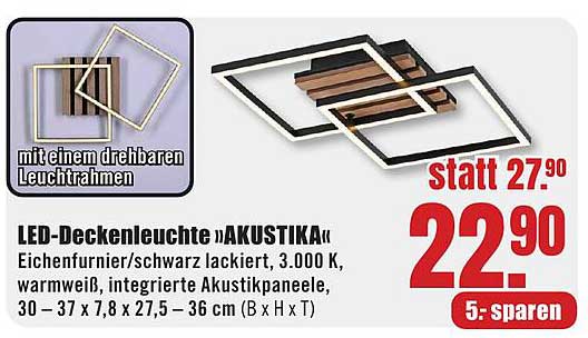 LED-Deckenleuchte »AKUSTIKA«