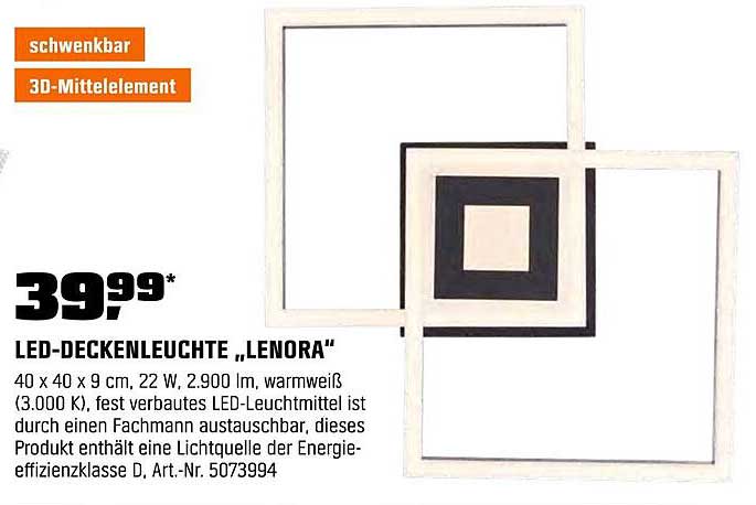 LED-Deckenleuchte „Lenora“