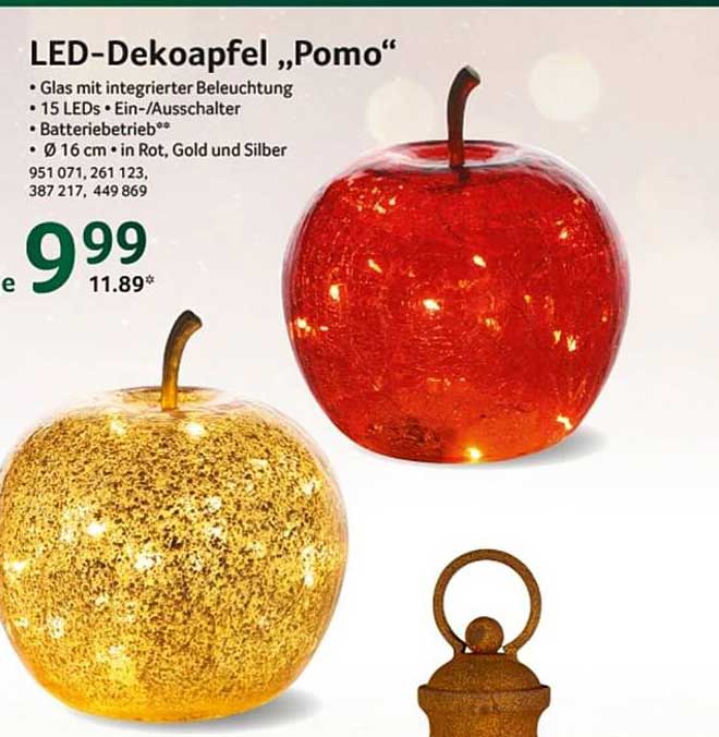 LED-Dekoapfel „Pomo“