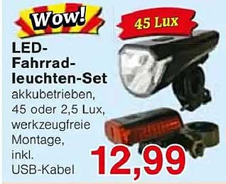 LED-Fahrradleuchten-Set