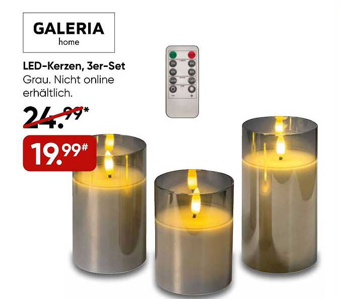 LED-Kerzen, 3er-Set