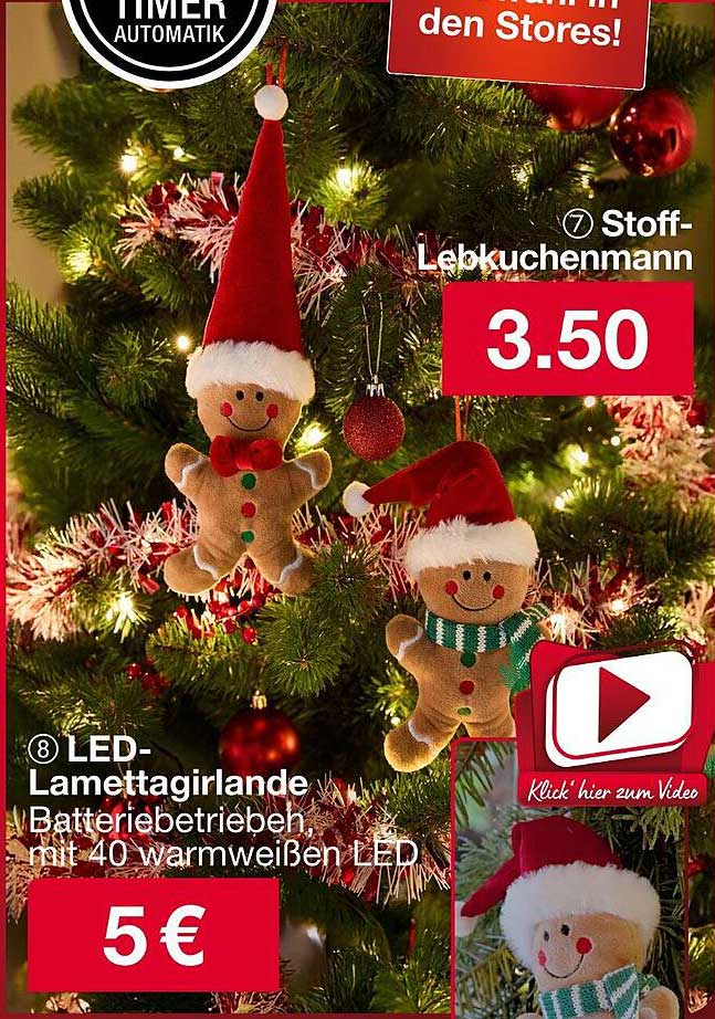 LED-Lamettagirlande Batterie betrieben, mit 40 warmweißen LED