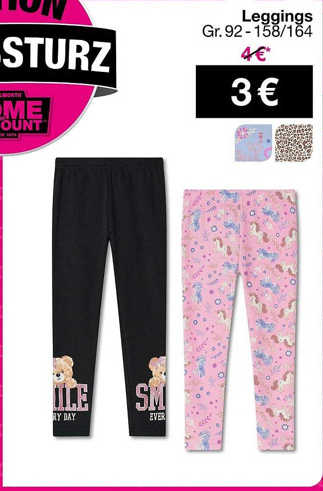 Leggings für Kinder – aus dem Woolworth-Prospekt