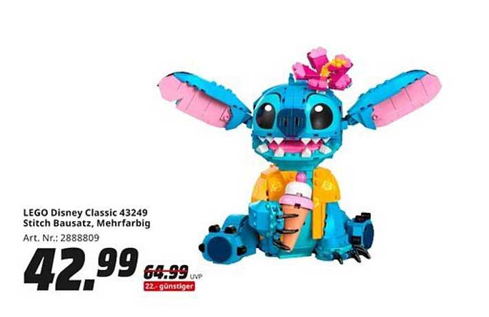LEGO Disney Classic 43249 Stitch Bausatz, Mehrfarbig