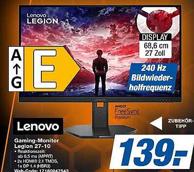 Lenovo Gaming-Monitor Legion 27-10