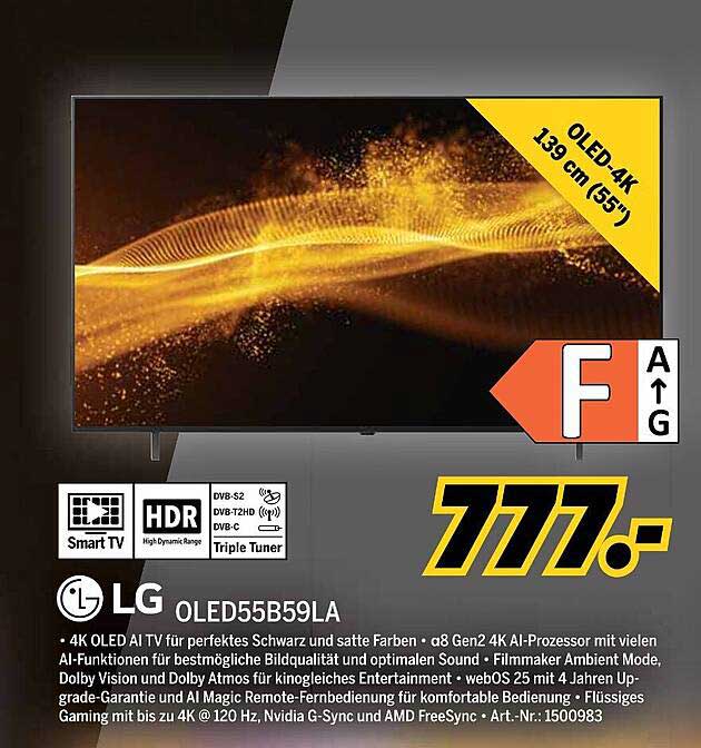 LG OLED55B59LA – 139 cm (55") 4K OLED Smart TV