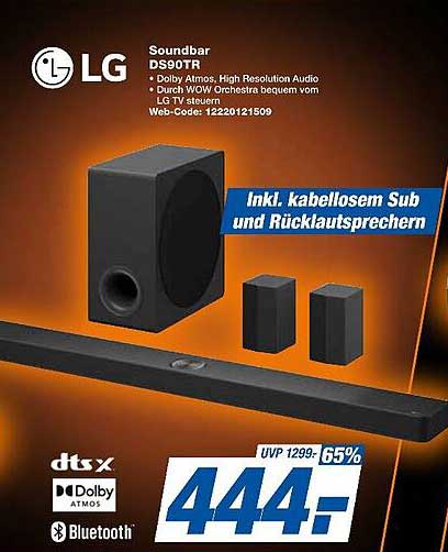 LG Soundbar DS90TR inkl. kabellosem Sub und Rücklautsprechern