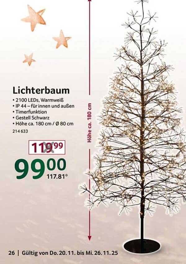 Lichterbaum 180 cm mit 2100 LEDs Warmweiß