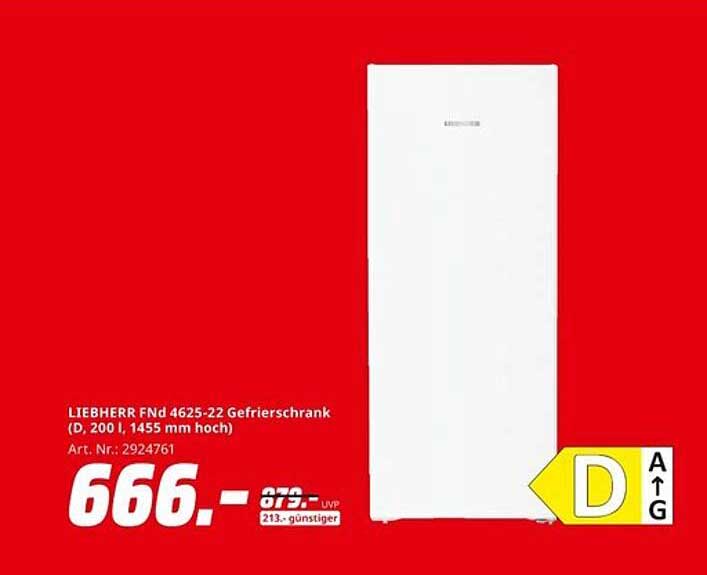 LIEBHERR FNd 4625-22 Gefrierschrank (D, 200 l, 1455 mm hoch)