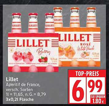 Lillet Aperitif von Frankreich, verschiedene Sorten