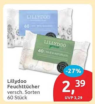 Lillydoo Feuchttücher, 60 Stück, verschiedene Sorten