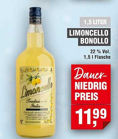Limoncello Bonollo 1,5 Liter - Dauer-Niedrig Preis