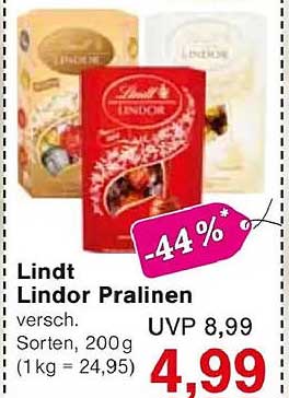 Lindt Lindor Pralinen, 200g - Jetzt im Angebot!