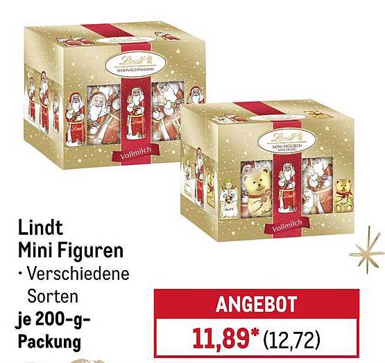 Lindt Mini Figuren - Verschiedene Sorten je 200-g-Packung