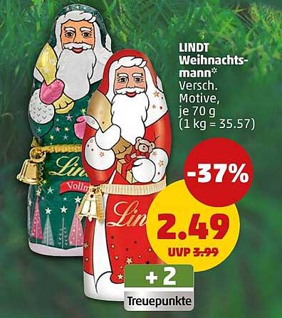 LINDT Weihnachtsmann* 70 g