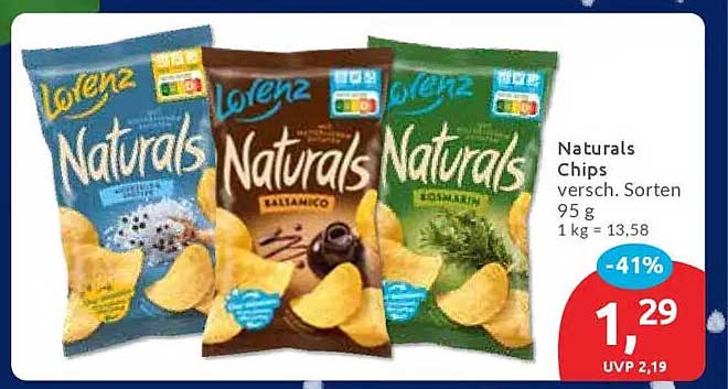 Lorenz Naturals Chips – verschiedene Sorten 95 g