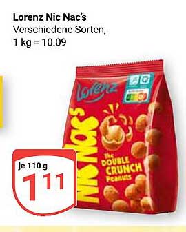 Lorenz Nic Nac's – Verschiedene Sorten, 110 g