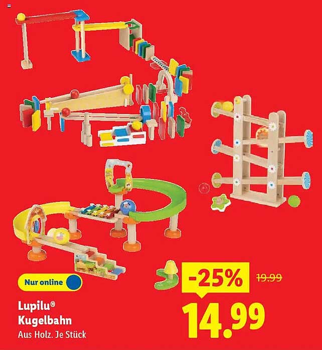 Lupilu® Kugelbahn aus Holz - Nur online verfügbar