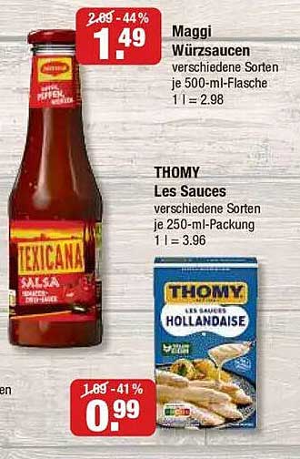 Maggi Würzsaucen und THOMY Les Sauces im Angebot