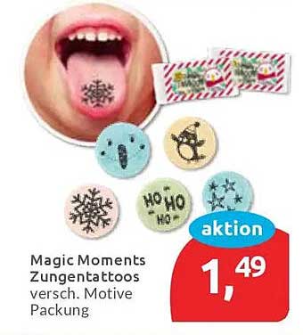 Magic Moments Zungentattoos - verschiedene Motive