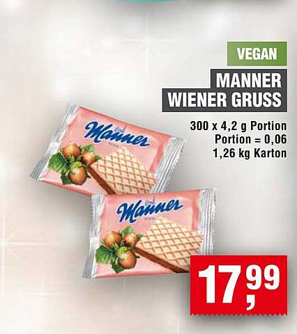 MANNER WIENER GRUSS - 300 x 4,2 g Portion