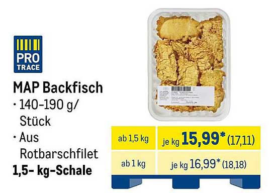 MAP Backfisch 1,5-kg-Schale - Aus Rotbarschfilet