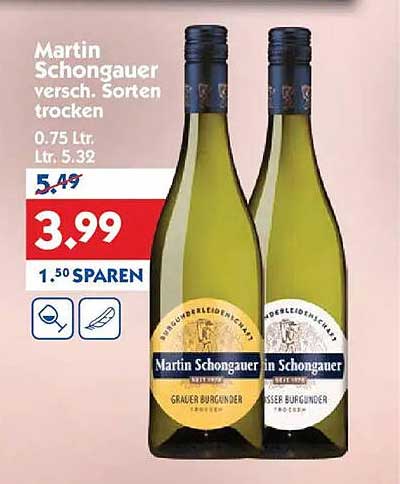 Martin Schongauer verschiedene Sorten trocken 0,75 L