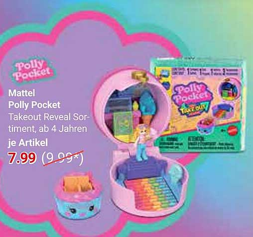 Mattel Polly Pocket Takeout Reveal Sortiment, ab 4 Jahren