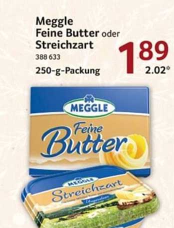 Meggle Feine Butter oder Streichzart, 250-g-Packung