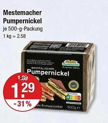 Mestemacher Pumpernickel je 500-g-Packung