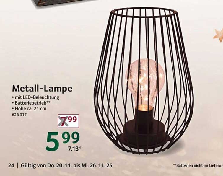 Metall-Lampe mit LED-Beleuchtung