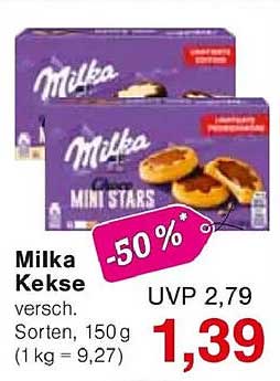 Milka Kekse Mini Stars 150 g - 50 % Rabatt