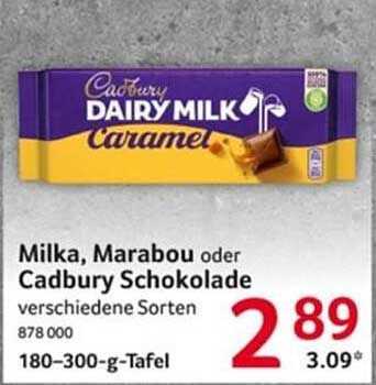 Milka, Marabou oder Cadbury Schokolade 180-300 g-Tafel