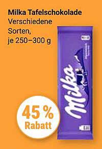 Milka Tafelschokolade - verschiedene Sorten, je 250–300 g