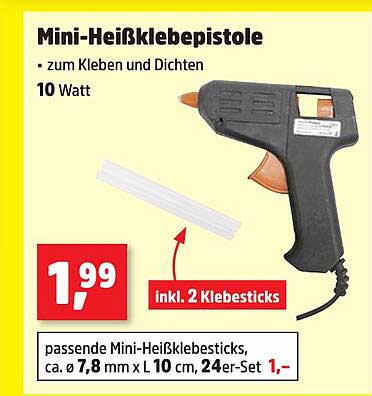Mini-Heißklebepistole - zum Kleben und Dichten
