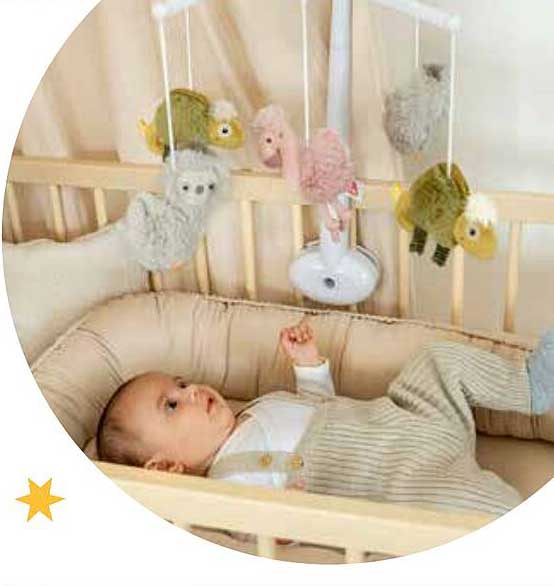 Mobile mit tierischen Freunden für Babybetten