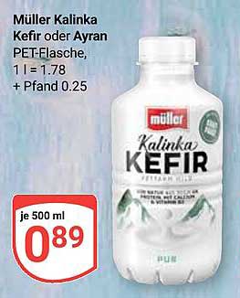 Müller Kalinka Kefir oder Ayran, 500 ml PET-Flasche