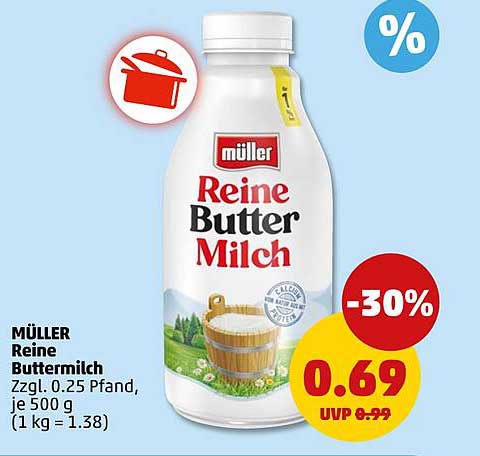 MÜLLER Reine Buttermilch 500 g – Frisch und Gesund!