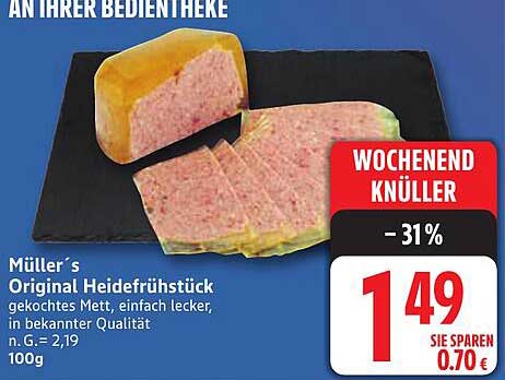 Müller´s Original Heidefrühstück – gekochtes Mett, einfach lecker