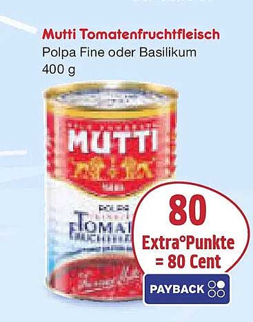 Mutti Tomatenfruchtfleisch Polpa Fine oder Basilikum 400 g