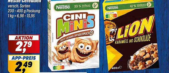Nestlé Cini Minis und Lion - Verlockende Frühstücksangebote!