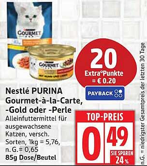 Nestlé PURINA Gourmet-à-la-Carte, -Gold oder -Perle