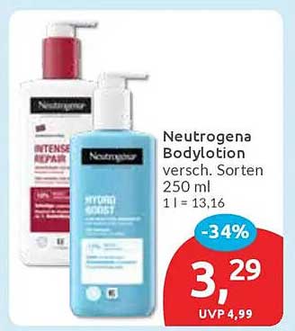 Neutrogena Bodylotion verschiedene Sorten 250 ml
