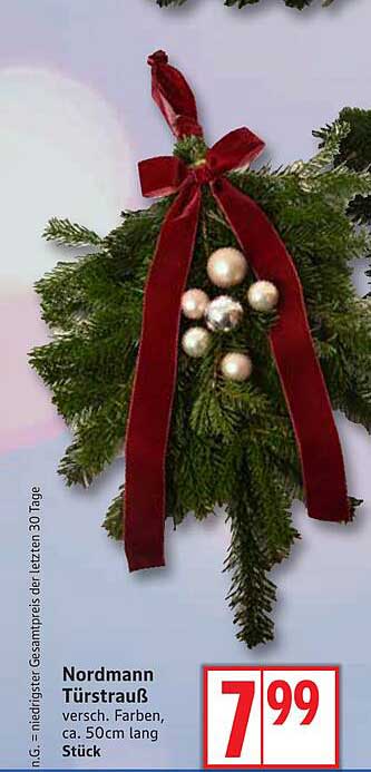 Nordmann Türstrauß - verschieden Farben, ca. 50cm lang