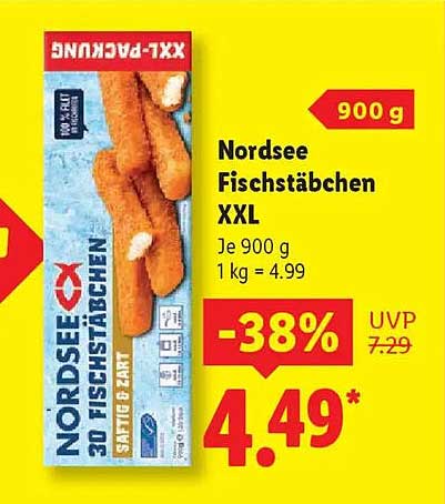 Nordsee Fischstäbchen XXL 900 g