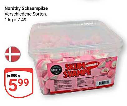 Nordthy Schaumilze - Verschiedene Sorten, 800 g für nur 5,99