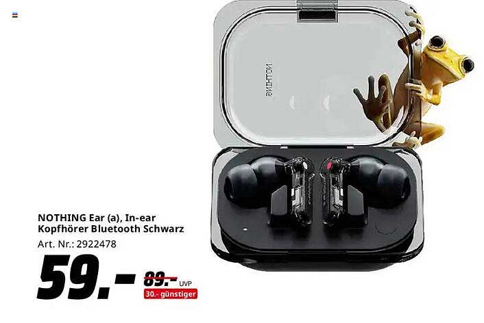 NOTHING Ear (a), In-ear Kopfhörer Bluetooth Schwarz
