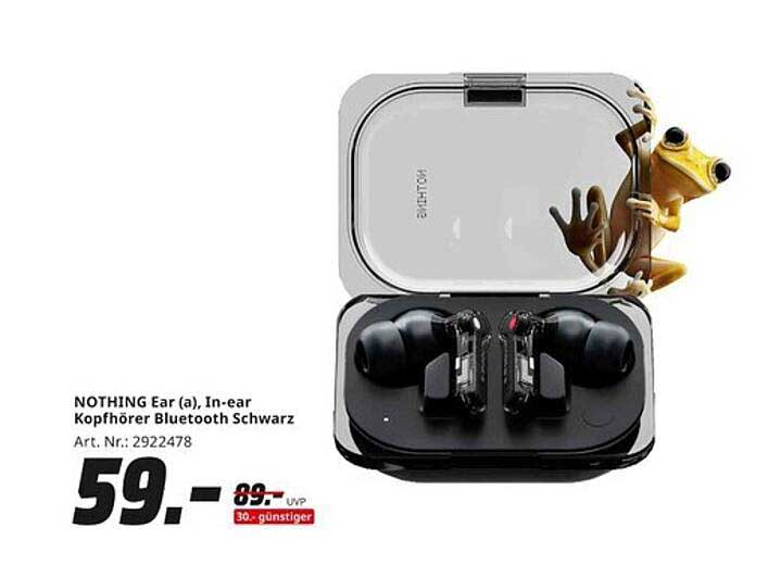 NOTHING Ear (a), In-ear Kopfhörer Bluetooth Schwarz