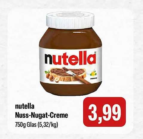 Nutella Nuss-Nugat-Creme 750g Glas